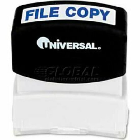 UNIVERSAL Universal Message Stamp, FILE COPY, Pre-Inked/Re-Inkable, Blue UNV10104***